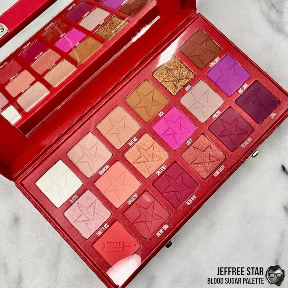 JEFFREE STAR BLOOD SUGAR PALETTE ARTISTRY EYESHADOW PRESSED PIGMENT 18 SHADE NWT